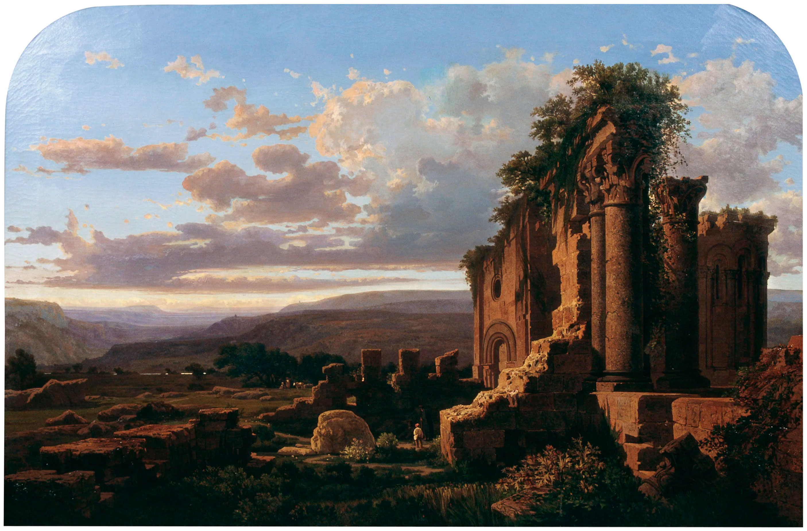 Ruïnes (1865), de Lluís Rigalt i Farriols, assenyalada com la peça més representativa
del romanticisme català