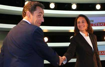 Nicolas Sarkozy y Ségolène Royal